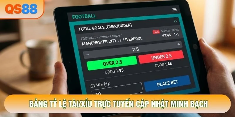Bảng tỷ lệ Tài/Xỉu trực tuyến cập nhật minh bạch
